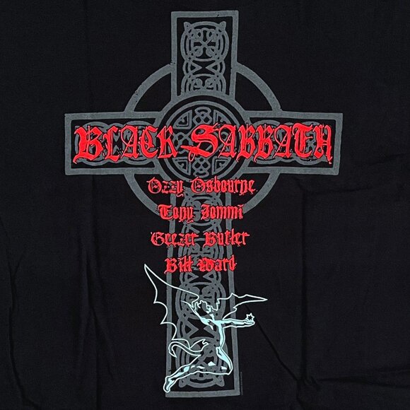 Vintage Black Sabbath Band Photo / Rune Cross Back - Picture 4 of 8